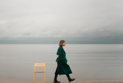 Social distancing girl on a walk