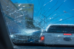 broken windshield