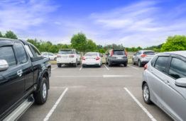 cars in a parking lot
