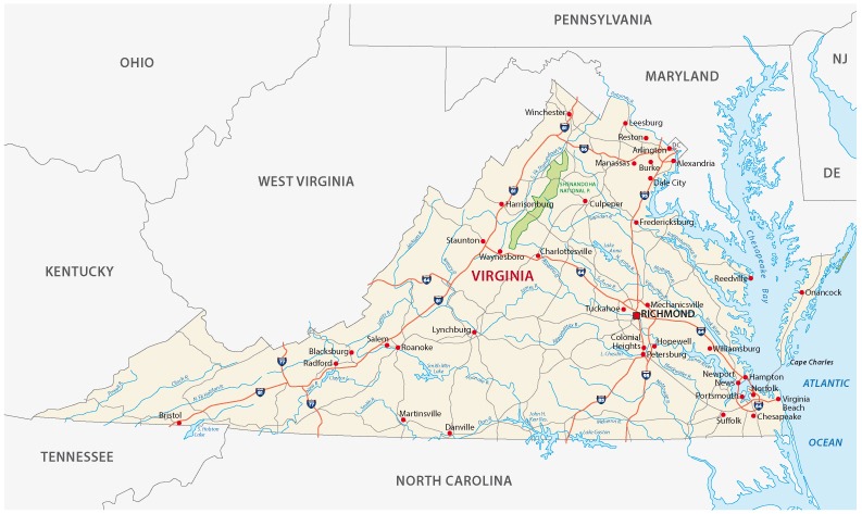 virginia-road-map