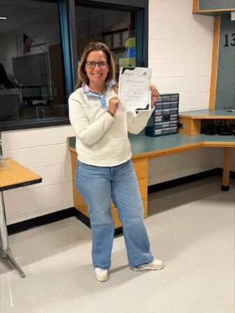 Brooke Mallin's Golden Apple Program certificate of recognition